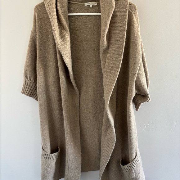 Vince Sweaters - Stunning VINCE Alpaca, Wool and Cashmere Camel Short-Sleeve Cardigan Sweater (L)